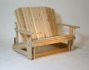 Click to enlarge image  - Adirondack Loveseat Glider - Designed for love birds with room for two to curl up in!
