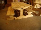 Trestle Style Picnic table with benches